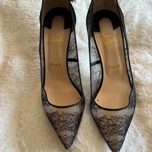 Christian Louboutin lace follies size 40 100cm